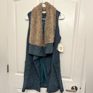 Altar’d State blue fur sweater vest